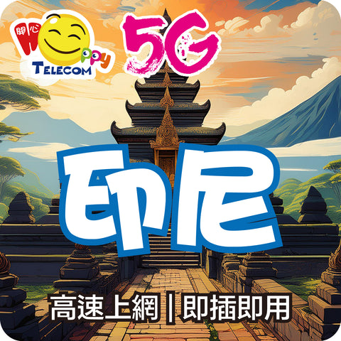 【印尼】 5G無限上網